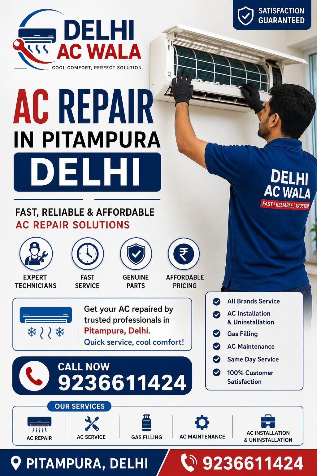 AC Repair in Pitampura Delhi | AC Service, Gas Filling & Installation | Delhi AC Wala